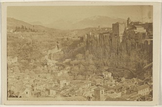 Panoramic view of the Alhambra, Granada, Spain; 1865 - 1870; Albumen silver print