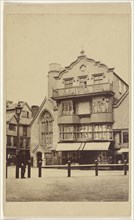 Example of domestic architecture at Exeter, England; Arthur Dawe, British, active 1860s, 1865 - 1870; Albumen silver print