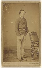 Union soldier, standing; Mathew B. Brady, American, about 1823 - 1896, 1861 - 1864; Albumen silver print