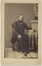 bearded man, seated; Attributed to French; 1870 - 1880; Albumen silver print