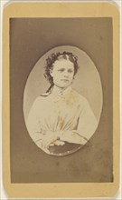 woman, printed in quasi-oval style; Peter S. Weaver, American, active Hanover, Pennsylvania 1860s - 1910s, 1865 - 1870; Albumen