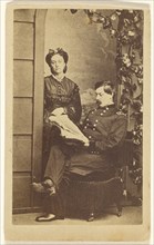 General George Brinton McClellan & wife; Charles DeForest Fredricks, American, 1823 - 1894, 1861 - 1865; Albumen silver print
