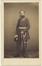 Man dressed in military uniform; Maull & Polyblank, British, active 1850s - 1860s, 1862 - 1865; Albumen silver print