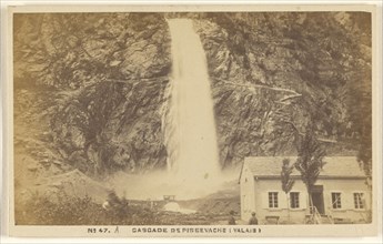 Cascade de Pissevache, Valais, A. Garcin, Swiss, active Geneva, Switzerland 1860s - 1870s, 1870 - 1875; Albumen silver print