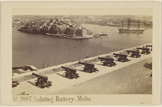 Saluting Battery, Malta; Sommer & Behles, Italian, 1867 - 1874, 1865 - 1870; Albumen silver print