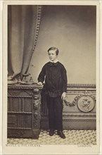 young boy, standing; Maull & Polyblank, British, active 1850s - 1860s, about 1865; Albumen silver print