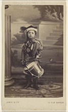 Little boy in uniform; Jamin & Cie, French, active about 1870s, Paris, France, Europe; 1870s; Albumen silver print