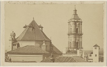 View of roofs and towers, possibly in Spain; 1865 - 1870; Albumen silver print