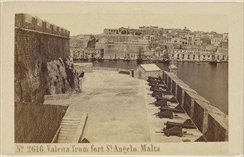 Valeua from fort St. Angelo. Malta; Sommer & Behles, Italian, 1867 - 1874, 1865 - 1875; Albumen silver print