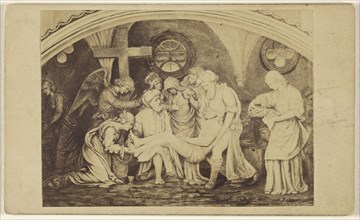 Jesus au Sepulcre by Ligur Richer copy of a work of art; J. Laplance & Cie; 1865 - 1870; Albumen silver print