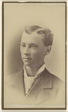 young man, printed in vignette-style; Mayes & Bell; about 1878; Albumen silver print