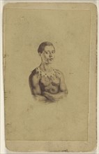 Copy of a painting of a black man wearing a harlequin's collar; 1865 - 1870; Albumen silver print