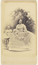 Princess George,Princess Clementine & children. Saxony; Hanns Hanfstaengl, German, 1820 - 1885, 1865 - 1875; Albumen silver