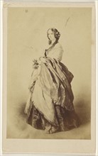 Copy of a painting of an  woman standing; Caldesi, Blanford & Co., English, active 19th century, 1861-1862; Albumen silver