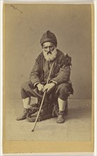 Hamal and Bekji. old white bearded man in native costume, seated; Abdullah Frères, Armenian, active 1860s - 1890s, 1870 - 1880