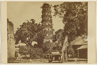Yamun Pagoda, Canton; 1865 - 1870; Albumen silver print