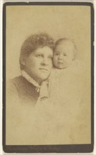 mother and child, printed in vignette-style; Hastings & White & Fisher; about 1885; Albumen silver print