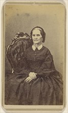 elderly woman, seated; L.T. Sparhawk, American, active West Randolph, Vermont 1860s - 1900s, 1870 - 1875; Albumen silver print