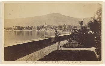 Vevey, Lac De Geneve, A. Garcin, Swiss, active Geneva, Switzerland 1860s - 1870s, 1870 - 1875; Albumen silver print