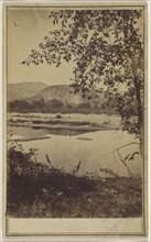 White Horse Ledge from Sacramento River; American; 1865 - 1875; Albumen silver print