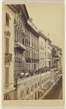 Hotel des Quatre Nations, Genova; Celestino Degoix, Italian, active 1860s - 1890s, 1865 - 1870; Albumen silver print