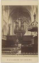 Exeter Cathedral, Choir Looking West; William Spreat, British, active Exeter, England 1860s, November 27, 1865; Albumen silver