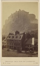 Edinburgh Castle from the Grassmarket; George Washington Wilson, Scottish, 1823 - 1893, about 1864; Albumen silver print