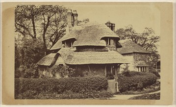 Exterior view Circular Cottage, Blaise Hamlet; British; 1867; Albumen silver print