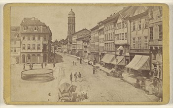 View of a main street at Gottigen, Germany; H. Hoyer, German, active Göttingen, Germany 1850s - 1860s, about 1880; Albumen