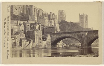 Framwellgate Bridge & Castle, Durham; Thomas Heaviside, British, active Durham, England 1860s, 1865 - 1870; Albumen silver