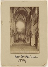 Abbaye du Mont Saint Michel - Interieur de l'Eglise; French; 1894; Albumen silver print