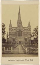 Salisbury Cathedral, West End; British; about 1865; Albumen silver print