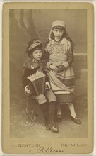 Elise et Marguerite. Mardi gras. 1882; Wilb. Nestler, Belgian, active Brussels, Belgium 1880s, 1882; Albumen silver print