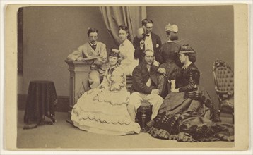 Portrait of an  group: four women and three men; George P. Critcherson, American, 1823 - 1892, 1864 - 1866; Albumen silver