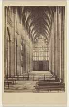 Winchester Cathedral. Nave, looking West; A.W. Bennett, British, active 1860s, 1865 - 1870; Albumen silver print