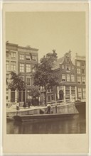 View of Amsterdam from canal; A. Jager, Danish, active Amsterdam, Netherlands 1860s - 1870s, 1865 - 1870; Albumen silver print