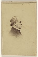man in profile, printed in vignette-style; Studio of Mathew B. Brady, American, about 1823 - 1896, 1864 - 1866; Albumen silver