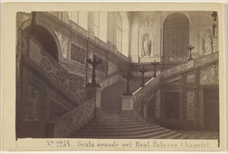 Scala grande nel Real Palazzo, Napoli, Sommer & Behles, Italian, 1867 - 1874, 1865 - 1875; Albumen silver print