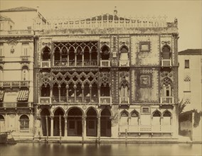 Cà Doro Palace, The Grand Canal, Venice; Carlo Naya, Italian, 1816 - 1882, Venice, Italy; 1874; Albumen silver print