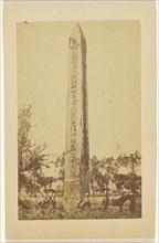 Obelisque d'Ileiopolis; Wilhelm Hammerschmidt, German, born Prussia, died 1869, 1865 - 1870; Albumen silver print