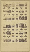 Copy of a photo collage of  Grant's Campaign; Alexander Gardner, American, born Scotland, 1821 - 1882, 1864 - 1865; Albumen