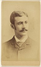 man with moustache, in 3,4 profile; Gilbert & Bacon; 1865 - 1875; Albumen silver print