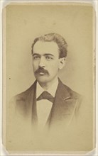 man with moustache, printed in vignette-style; Henry C. Lovejoy, American, active Trenton, New Jersey 1860s - 1890s, about 1875