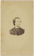 young man, printed vignette-style; Peter S. Weaver, American, active Hanover, Pennsylvania 1860s - 1910s, 1870 - 1875; Albumen