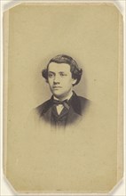 young man, printed in vignette-style; Morris Moses, American, active Trenton, New Jersey 1850s - 1870s, 1870 - 1875; Albumen