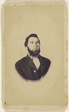 man with beard sans moustache, printed in vignette-style; American; 1870 - 1875; Albumen silver print