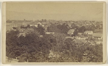 San Jose from Convent Notre Dame, Looking South; Lawrence & Houseworth; 1864 - 1867; Albumen silver print