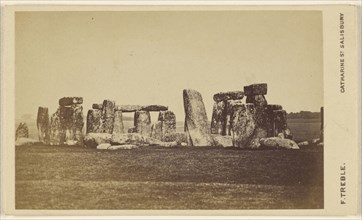 Long view of Stonehenge; Frederick Treble, British, active Hastings and Salisbury, England 1860s - 1880s, 1865 - 1875; Albumen