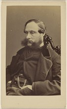 man with moustache and bushy muttonchops, seated; George Wallis, British, active Whitby, England 1860s - 1870s, 1865 - 1870