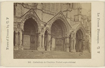 Cathedrale de Chartres. Portail Septentrional; J. Quéval, French, active Paris, France 1870s, 1865 - 1875; Albumen silver print